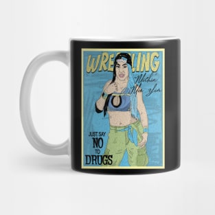 Artwork  Michin Mia Yim Wrestling /// Just say No to Drugs Mug